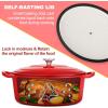 imageEfar 7QT Oval Dutch Oven Pot with Lid Enameled Cast Iron Dutch Oven with Dual Handles for Sourdough Bread Baking Cooking Nonstick Enamel Coated CookwareBlue NonToxic ampamp Easy CleanRed