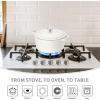 imageEfar 7QT Oval Dutch Oven Pot with Lid Enameled Cast Iron Dutch Oven with Dual Handles for Sourdough Bread Baking Cooking Nonstick Enamel Coated CookwareBlue NonToxic ampamp Easy CleanWhite