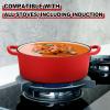 imageEfar 7QT Oval Dutch Oven Pot with Lid Enameled Cast Iron Dutch Oven with Dual Handles for Sourdough Bread Baking Cooking Nonstick Enamel Coated CookwareBlue NonToxic ampamp Easy CleanRed