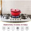 imageEfar 7QT Oval Dutch Oven Pot with Lid Enameled Cast Iron Dutch Oven with Dual Handles for Sourdough Bread Baking Cooking Nonstick Enamel Coated CookwareBlue NonToxic ampamp Easy CleanRed