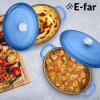 imageEfar 7QT Oval Dutch Oven Pot with Lid Enameled Cast Iron Dutch Oven with Dual Handles for Sourdough Bread Baking Cooking Nonstick Enamel Coated CookwareBlue NonToxic ampamp Easy CleanBlue