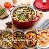 imageEfar 7QT Oval Dutch Oven Pot with Lid Enameled Cast Iron Dutch Oven with Dual Handles for Sourdough Bread Baking Cooking Nonstick Enamel Coated CookwareBlue NonToxic ampamp Easy CleanRed