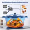 imageEfar 7QT Oval Dutch Oven Pot with Lid Enameled Cast Iron Dutch Oven with Dual Handles for Sourdough Bread Baking Cooking Nonstick Enamel Coated CookwareBlue NonToxic ampamp Easy CleanBlue
