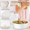imageEfar 7QT Oval Dutch Oven Pot with Lid Enameled Cast Iron Dutch Oven with Dual Handles for Sourdough Bread Baking Cooking Nonstick Enamel Coated CookwareBlue NonToxic ampamp Easy CleanWhite