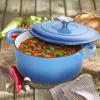 imageEfar 7QT Oval Dutch Oven Pot with Lid Enameled Cast Iron Dutch Oven with Dual Handles for Sourdough Bread Baking Cooking Nonstick Enamel Coated CookwareBlue NonToxic ampamp Easy CleanBlue