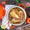 imageEfar 7QT Oval Dutch Oven Pot with Lid Enameled Cast Iron Dutch Oven with Dual Handles for Sourdough Bread Baking Cooking Nonstick Enamel Coated CookwareBlue NonToxic ampamp Easy CleanOrange