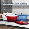 imageEfar 7QT Oval Dutch Oven Pot with Lid Enameled Cast Iron Dutch Oven with Dual Handles for Sourdough Bread Baking Cooking Nonstick Enamel Coated CookwareBlue NonToxic ampamp Easy CleanWhite
