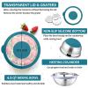 imageEfar Colander with Mixing Bowl Set 41 Stainless Steel Colander Strainers Bowl with Graters for Kitchen Rotatable Food Strainer Bowl for Rinsing Fruits VegetablesDraining Pasta  BlackBlue