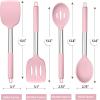 imageEfar Cooking Utensils Set of 4 Silicone Kitchen Utensils for Nonstick Cookware Heat Resistant ampamp Nontoxic Slotted Spatula Solid Spoon Turner for Flipping Mixing Serving BastingPinkPink