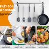 imageEfar Cooking Utensils Set of 4 Silicone Kitchen Utensils for Nonstick Cookware Heat Resistant ampamp Nontoxic Slotted Spatula Solid Spoon Turner for Flipping Mixing Serving BastingPinkGray