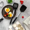 imageEfar Cooking Utensils Set of 4 Silicone Kitchen Utensils for Nonstick Cookware Heat Resistant ampamp Nontoxic Slotted Spatula Solid Spoon Turner for Flipping Mixing Serving BastingPinkBlack