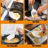 imageEfar Cooking Utensils Set of 4 Silicone Kitchen Utensils for Nonstick Cookware Heat Resistant ampamp Nontoxic Slotted Spatula Solid Spoon Turner for Flipping Mixing Serving BastingPinkWhite