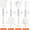 imageEfar Cooking Utensils Set of 4 Silicone Kitchen Utensils for Nonstick Cookware Heat Resistant ampamp Nontoxic Slotted Spatula Solid Spoon Turner for Flipping Mixing Serving BastingPinkWhite
