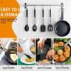 imageEfar Cooking Utensils Set of 4 Silicone Kitchen Utensils for Nonstick Cookware Heat Resistant ampamp Nontoxic Slotted Spatula Solid Spoon Turner for Flipping Mixing Serving BastingPinkBlack