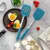 imageEfar Cooking Utensils Set of 4 Silicone Kitchen Utensils for Nonstick Cookware Heat Resistant ampamp Nontoxic Slotted Spatula Solid Spoon Turner for Flipping Mixing Serving BastingPinkTeal Blue