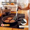 imageEfar Cooking Utensils Set of 4 Silicone Kitchen Utensils for Nonstick Cookware Heat Resistant ampamp Nontoxic Slotted Spatula Solid Spoon Turner for Flipping Mixing Serving BastingPinkBlack