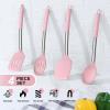 imageEfar Cooking Utensils Set of 4 Silicone Kitchen Utensils for Nonstick Cookware Heat Resistant ampamp Nontoxic Slotted Spatula Solid Spoon Turner for Flipping Mixing Serving BastingPinkPink