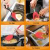 imageEfar Cooking Utensils Set of 4 Silicone Kitchen Utensils for Nonstick Cookware Heat Resistant ampamp Nontoxic Slotted Spatula Solid Spoon Turner for Flipping Mixing Serving BastingPinkRed
