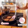 imageEfar Cooking Utensils Set of 4 Silicone Kitchen Utensils for Nonstick Cookware Heat Resistant ampamp Nontoxic Slotted Spatula Solid Spoon Turner for Flipping Mixing Serving BastingPinkPink