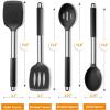 imageEfar Cooking Utensils Set of 4 Silicone Kitchen Utensils for Nonstick Cookware Heat Resistant ampamp Nontoxic Slotted Spatula Solid Spoon Turner for Flipping Mixing Serving BastingPinkBlack