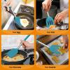 imageEfar Cooking Utensils Set of 4 Silicone Kitchen Utensils for Nonstick Cookware Heat Resistant ampamp Nontoxic Slotted Spatula Solid Spoon Turner for Flipping Mixing Serving BastingPinkTeal Blue