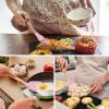 imageEfar Cooking Utensils Set of 6 Silicone Kitchen Utensils with Wooden Handle Nonstick Cookware Friendly ampamp Heat Resistant Includes SpatulaLadleSlotted TurnerServing SpoonSpaghetti ServerBlackPink