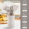 imageEfar Cooking Utensils Set of 6 Silicone Kitchen Utensils with Wooden Handle Nonstick Cookware Friendly ampamp Heat Resistant Includes SpatulaLadleSlotted TurnerServing SpoonSpaghetti ServerBlackKhaki