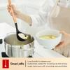 imageEfar Cooking Utensils Set of 6 Silicone Kitchen Utensils with Wooden Handle Nonstick Cookware Friendly ampamp Heat Resistant Includes SpatulaLadleSlotted TurnerServing SpoonSpaghetti ServerBlackBlack