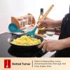 imageEfar Cooking Utensils Set of 6 Silicone Kitchen Utensils with Wooden Handle Nonstick Cookware Friendly ampamp Heat Resistant Includes SpatulaLadleSlotted TurnerServing SpoonSpaghetti ServerBlackTeal Blue