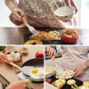 imageEfar Cooking Utensils Set of 6 Silicone Kitchen Utensils with Wooden Handle Nonstick Cookware Friendly ampamp Heat Resistant Includes SpatulaLadleSlotted TurnerServing SpoonSpaghetti ServerBlackKhaki