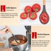 imageEfar Cooking Utensils Set of 6 Silicone Kitchen Utensils with Wooden Handle Nonstick Cookware Friendly ampamp Heat Resistant Includes SpatulaLadleSlotted TurnerServing SpoonSpaghetti ServerBlackGray