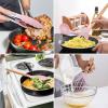 imageEfar Cooking Utensils Set of 6 Silicone Kitchen Utensils with Wooden Handle Nonstick Cookware Friendly ampamp Heat Resistant Includes SpatulaLadleSlotted TurnerServing SpoonSpaghetti ServerBlackPink