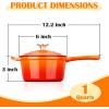 imageEfar Enameled Cast Iron Sauce Pan 2 Quart Dutch Oven Saucepan with Lid Small Sauce Pot for Cooking Boiling Healthy ampamp Non Toxic Induction ampamp Oven Safe OrangeOrange