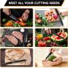 imageEfar Knife Set with Block 15 Pieces Kitchen Knife Block Set with Sharpener High Carbon Stainless Steel Sharp Chef Knife Set with Ergonomic Handles Anti Rust BlackBlack