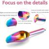 imageEfar Mini Ice Scoop Set of 2 3 Ounce Stainless Steel Scoops for Ice CubeCandyFlourSugar Metal Utility Scoops for Canisters Baking Kitchen Pantry Rust Proof ampamp Dishwasher SafeRainbow