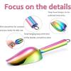 imageEfar Mini Ice Scoop Set of 2 3 Ounce Stainless Steel Scoops for Ice CubeCandyFlourSugar Metal Utility Scoops for Canisters Baking Kitchen Pantry Rust Proof ampamp Dishwasher SafeRainbow
