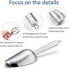imageEfar Mini Ice Scoop Set of 2 3 Ounce Stainless Steel Scoops for Ice CubeCandyFlourSugar Metal Utility Scoops for Canisters Baking Kitchen Pantry Rust Proof ampamp Dishwasher SafeSilver