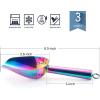 imageEfar Mini Ice Scoop Set of 2 3 Ounce Stainless Steel Scoops for Ice CubeCandyFlourSugar Metal Utility Scoops for Canisters Baking Kitchen Pantry Rust Proof ampamp Dishwasher SafeRainbow