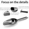 imageEfar Mini Ice Scoop Set of 2 3 Ounce Stainless Steel Scoops for Ice CubeCandyFlourSugar Metal Utility Scoops for Canisters Baking Kitchen Pantry Rust Proof ampamp Dishwasher SafeBlack
