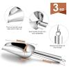imageEfar Mini Metal Scoop 3oz Stainless Steel Ice Scooper for Kitchen Freezer Bar Wedding Party Multipurpose for CandyFlourPet Dry Food Utility Small Scoop for Jar Canister Dishwasher Safe SilverSilver