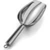 imageEfar Mini Metal Scoop 3oz Stainless Steel Ice Scooper for Kitchen Freezer Bar Wedding Party Multipurpose for CandyFlourPet Dry Food Utility Small Scoop for Jar Canister Dishwasher Safe SilverBlack