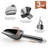 imageEfar Mini Metal Scoop 3oz Stainless Steel Ice Scooper for Kitchen Freezer Bar Wedding Party Multipurpose for CandyFlourPet Dry Food Utility Small Scoop for Jar Canister Dishwasher Safe SilverBlack