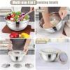 imageEfar Mixing Bowls with Lids Set 15PCS Stainless Steel Mixing Nesting Bowl with Colander ampamp 3 Metal Grater for Kitchen PrepBakingStorage NonSlip Bottom ampamp Airtight Lid 46 3 15 1 07QT KhakiKhaki