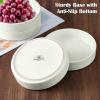 imageEfar Pasta Bowls Set of 4 35oz Ceramic Large Salad Bowl Plates for Serving Soup Dinner Shallow Stoneware Pasta Plate Microwave ampamp Dishwasher Safe Speckled KhakiStone White