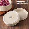 imageEfar Pasta Bowls Set of 4 35oz Ceramic Large Salad Bowl Plates for Serving Soup Dinner Shallow Stoneware Pasta Plate Microwave ampamp Dishwasher Safe Speckled KhakiBright Khaki