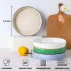 imageEfar Pasta Bowls Set of 4 35oz Large Salad Bowls for Serving Wide and Shallow Ceramic Plates for Kitchen Double Reactive Glaze Microwave and Dishwasher Safe Ocean BlueAssorted Colors