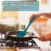 imageEfar Silicone Cooking Utensils Set 24Pcs Heat Resistant Kitchen Utensil with Holder Silicone Kitchen Tools with Spatula Turner Spoon Tongs Whisk NonToxic ampamp Dishwasher Safe KhakiBlue
