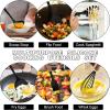 imageEfar Silicone Cooking Utensils Set 24Pcs Heat Resistant Kitchen Utensil with Holder Silicone Kitchen Tools with Spatula Turner Spoon Tongs Whisk NonToxic ampamp Dishwasher Safe KhakiBlack