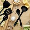 imageEfar Silicone Cooking Utensils Set 24Pcs Heat Resistant Kitchen Utensil with Holder Silicone Kitchen Tools with Spatula Turner Spoon Tongs Whisk NonToxic ampamp Dishwasher Safe KhakiBlack
