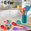 imageEfar Silicone Cooking Utensils Set 24Pcs Heat Resistant Kitchen Utensil with Holder Silicone Kitchen Tools with Spatula Turner Spoon Tongs Whisk NonToxic ampamp Dishwasher Safe KhakiColorful
